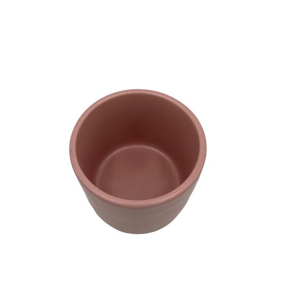 Rae Dunn RELAX AND GROW Flower & Vase Image on Back Pink Planter. 3.5” - Picture 5 of 7